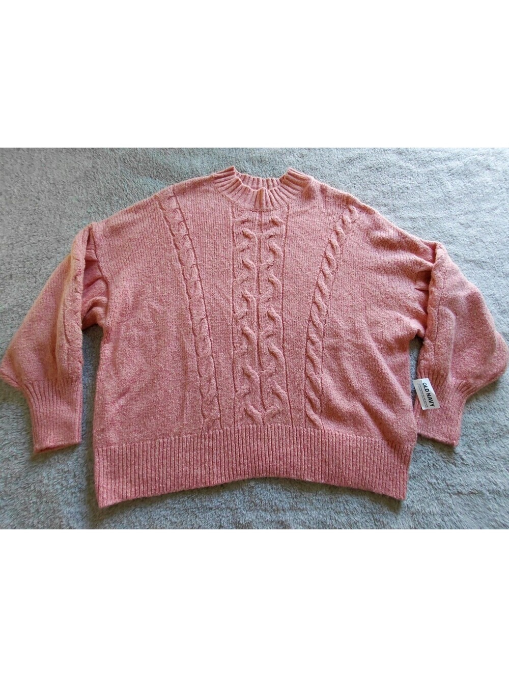 NWT Old Navy Sweater Womens XXL Pink Mock Neck Pullover Lofty